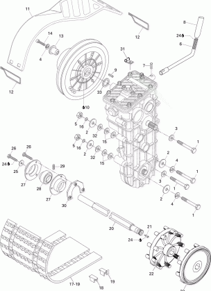 07- Drive Axle Track And Belt Guard 550F WT