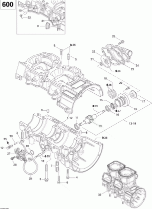 01- Crankcase Water Pump And Oil Pump (600)