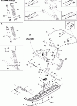 07- Front Suspension And Ski 800HO