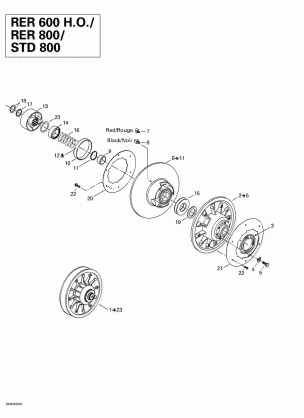 05- Driven Pulley (RER 600 HO RER 800