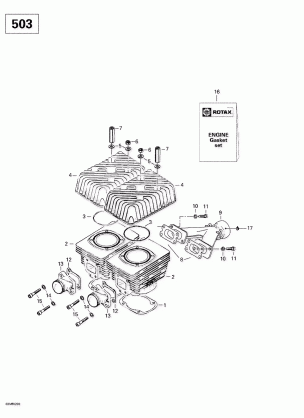 01- Cylinder Exhaust Manifold (503)