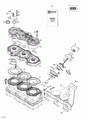 01- Cylinder Exhaust Manifold (699)