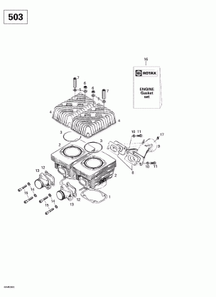 01- Cylinder Intake Exhaust Manifold (503)