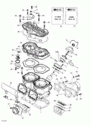 01- Cylinder Exhaust Manifold Reed Valve