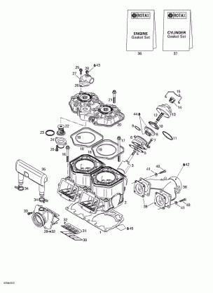 01- Cylinder Exhaust Manifold Reed Valve