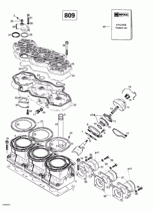 01- Cylinder Exhaust Manifold (809)