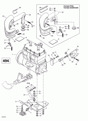 01- Engine Support And Muffler (494)