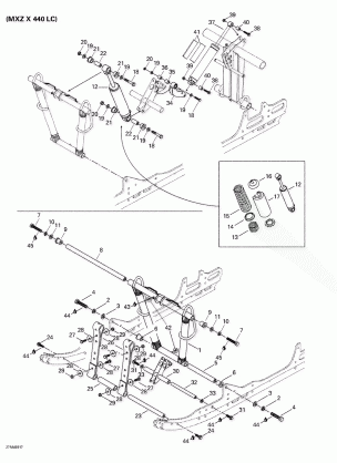 08- Front Arm Rear Suspension (MX Z X 440 LC)