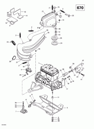 01- Engine Support And Muffler (670)