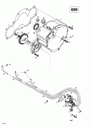 03- Ignition Housing Oil Pump (699)