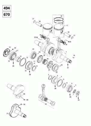 01- Crankshaft And Pistons (494 670)