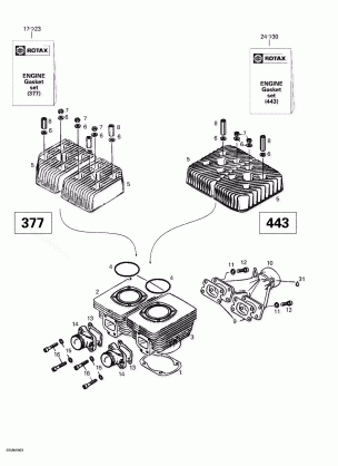 01- Cylinder Exhaust Manifold (377 443)