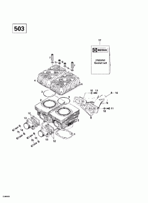 01- Cylinder Intake Exhaust Manifold (503)