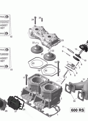 01- Cylinder Exhaust Manifold And Reed Valve _03R1521