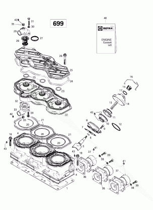 01- Cylinder Exhaust Manifold (699)