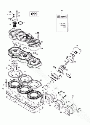01- Cylinder Exhaust Manifold (699)