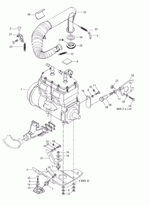 01- Engine Support And Muffler