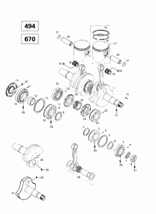 01- Crankshaft And Pistons (494 670)