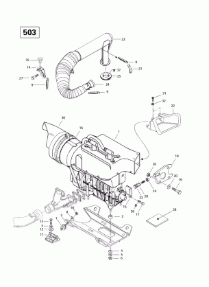 01- Engine Support And Muffler (503)