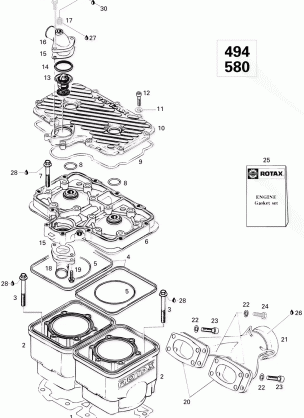 01- Cylinder And Exhaust Manifold 500