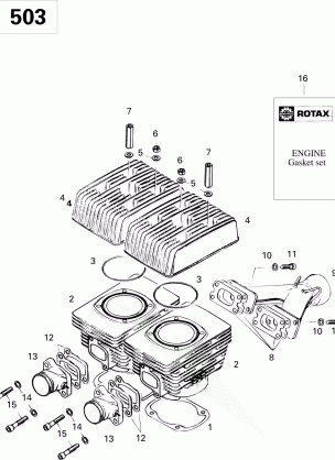 01- Cylinder And Exhaust Manifold 503