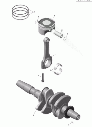 01- Crankshaft and Pistons - 600 ACE