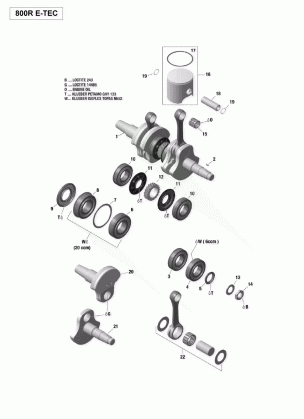 01- Crankshaft And Pistons - 800R E-TEC