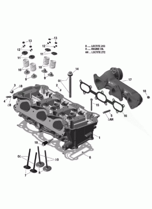 01- Cylinder Head And Exhaust Manifold - 1200 4-TEC
