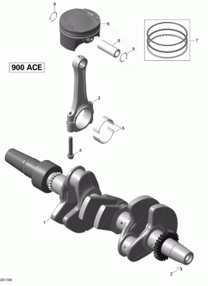 01- Crankshaft and Pistons - 900 ACE