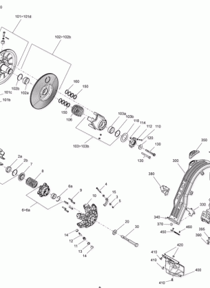 05- Pulley System MXZ - 600 ACE