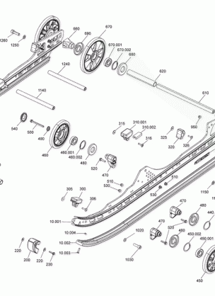 08- Suspension Rear MXZ Engine 850 E-TEC - Package TNT - Inferior