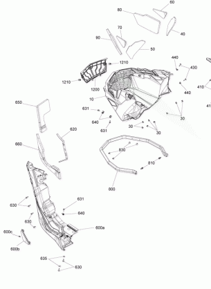 09- Bottom Pan MXZ Engine 850 E-TEC - Package TNT Adrenaline BackCountry