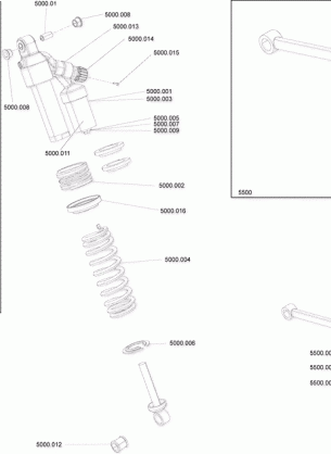 08- Shocks Rear MXZ Engine 850 E-TEC - Package XRS QAS