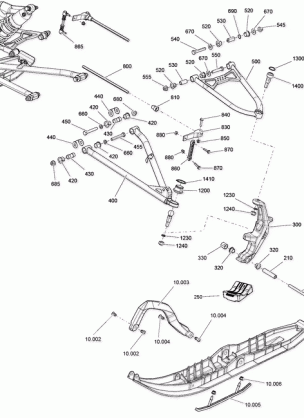 07- Front Suspension And Ski MXZ Engine 850 E-TEC - Package XRS RM