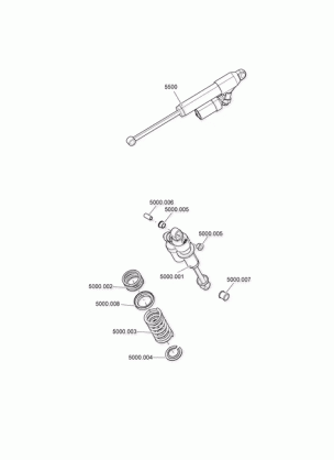 08- Shocks Rear MXZ Engine 850 E-TEC - Package Blizzard