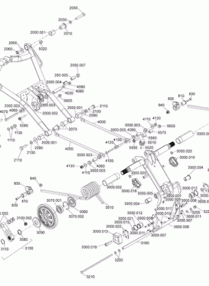 08- Suspension Rear MXZ X - 600R ETEC - Iron Dog - Superior