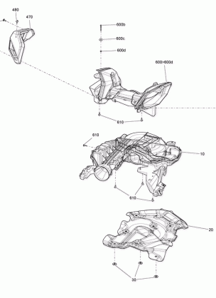 02- Air Intake MXZ X - 600R ETEC