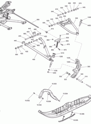 07- Front Suspension And Ski Renegade - Package X RM Except Engine 850 E-TEC