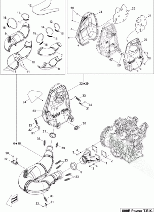 01- Exhaust System 800R PTEK