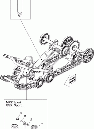 08- Rear Suspension Shocks 500SS