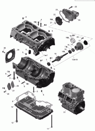 01- Crankcase And Water Pump