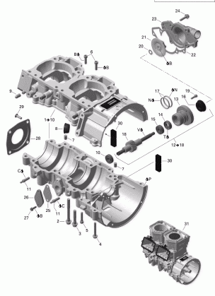 01- Crankcase And Water Pump