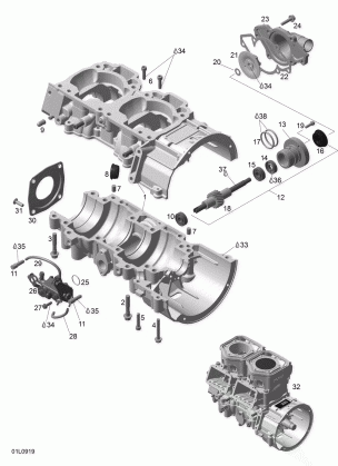 01- Crankcase Water Pump And Oil Pump