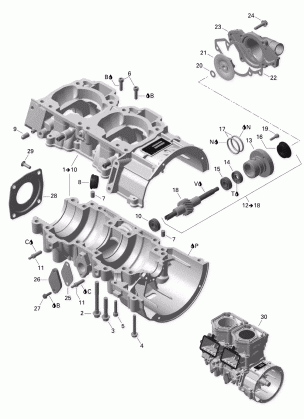 01- Crankcase And Water Pump