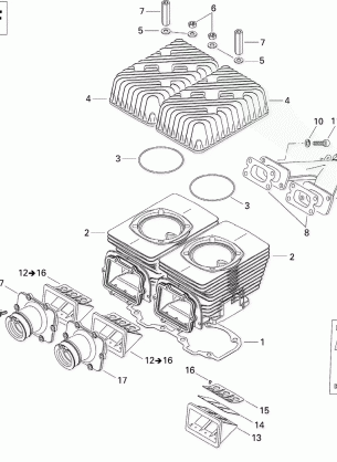 01- Cylinder Exhaust Manifold And Reed Valve V1