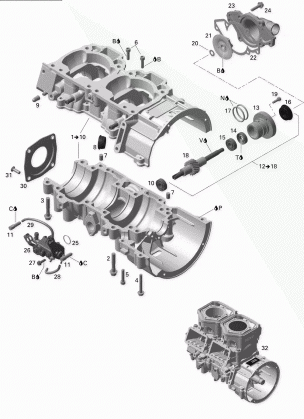 01- Crankcase Water Pump And Oil Pump