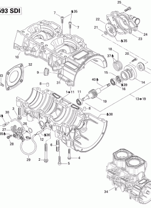 01- Crankcase Water Pump And Oil Pump