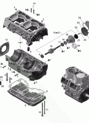 01- Crankcase Water Pump And Oil Pump