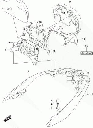 PILLION RIDER HANDLE (AN400ZAL6 E28)