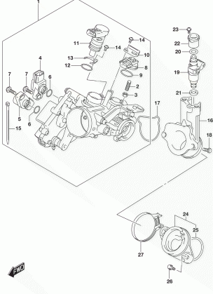 THROTTLE BODY (AN400ZAL6 E28)